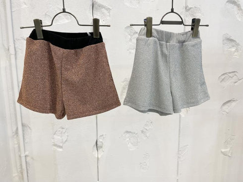 【130/140/150】グリッターショートパンツ 3524603j